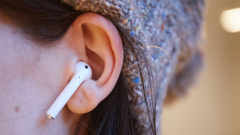 AirPods in my ears.